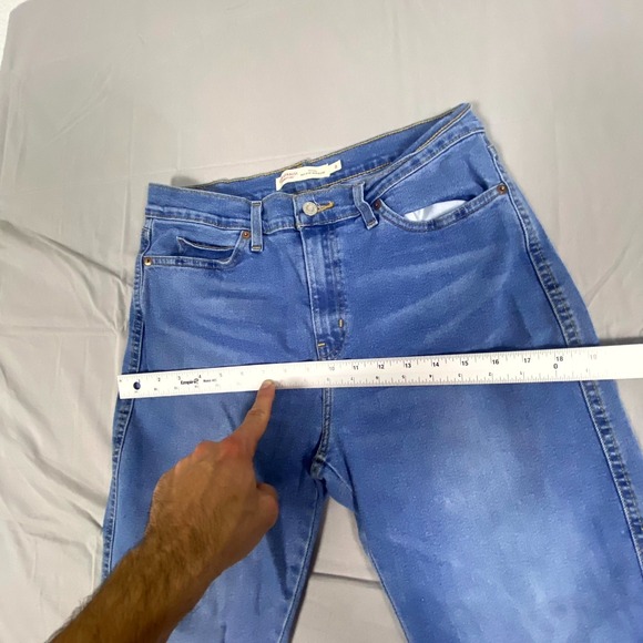 Levi's Signature Heritage Boyfriend Jeans Women 8 Blue Denim Mid Rise Cuffed Hem - Picture 14 of 16